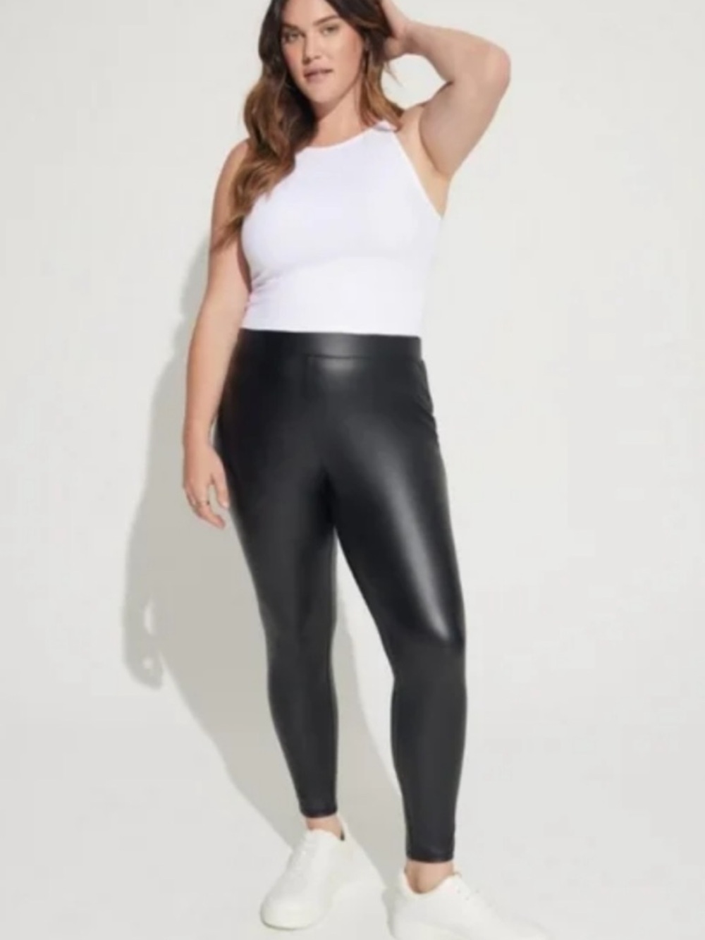 Torrid High-Waist Black Faux-Leather Leggings